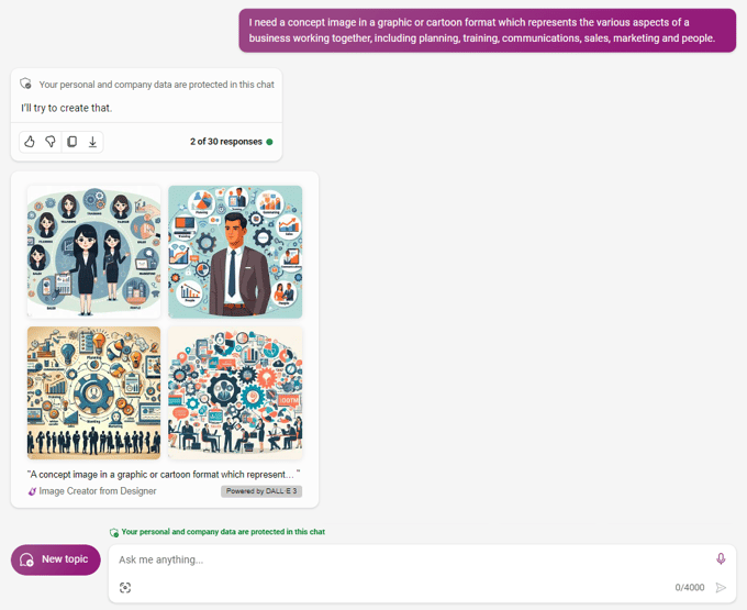 Bing Powered by DALL-E3 Example